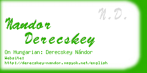 nandor derecskey business card